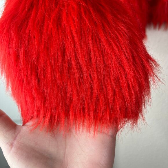 Forever 21+ Off The Shoulder Fluffy Red Sweater Red Size 0X #654 - Picture 7 of 9